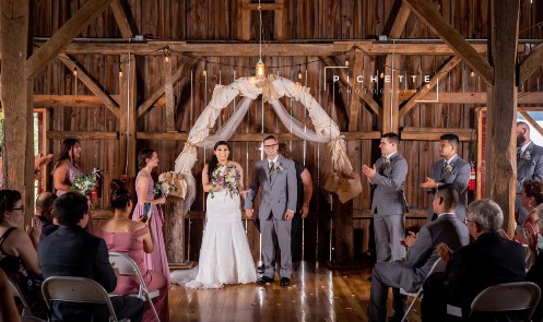Ceremony Locations at Justin Trails Resort the premier Wisconsin Barn Wedding location
